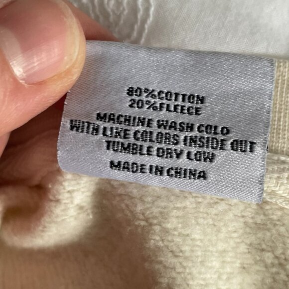 Living Fully Mallory Ervin Sweatshirt M Cream Teddy Bear I Love You Beary Much - Picture 4 of 4